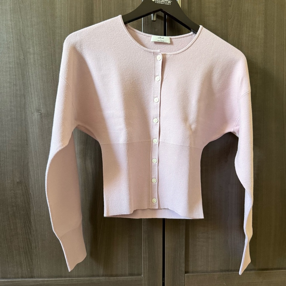 Aritzia Women’s Go Lightly Cardigan by Wilfred in Dusty Pink, Size Small - Picture 10 of 16